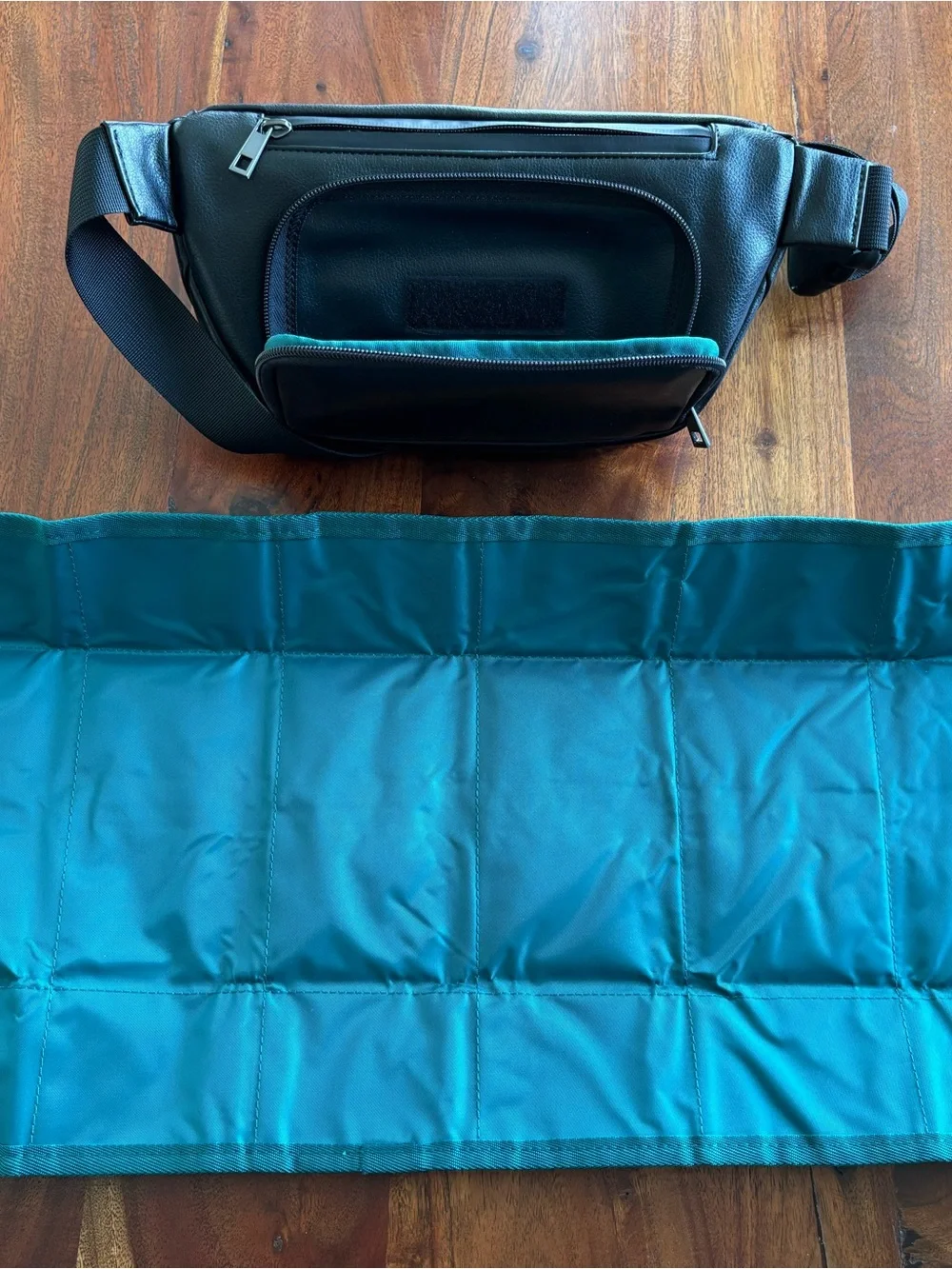 Kibou Vegan Leather Diaper Bag- Black